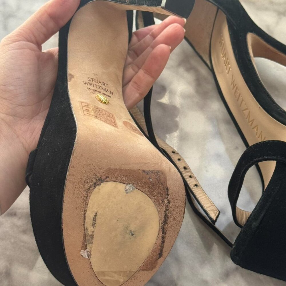 Stuart Weitzman Nudistcurve Hollywood Platform Sandal sz.5 - Picture 2 of 6